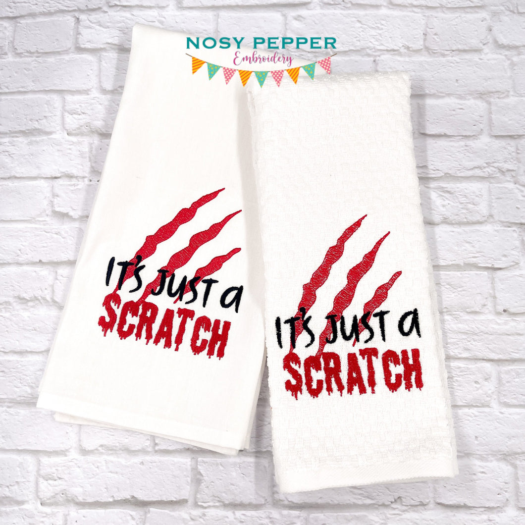 It's Just A Scratch machine embroidery design (5 sizes included) DIGITAL DOWNLOAD