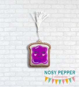 Jelly applique bookmark/ornament/bag tag machine embroidery design DIGITAL DOWNLOAD