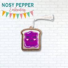 Load image into Gallery viewer, Jelly applique bookmark/ornament/bag tag machine embroidery design DIGITAL DOWNLOAD