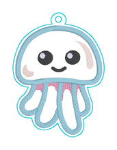 Load image into Gallery viewer, Jellyfish Applique bookmark machine embroidery file DIGITAL DOWNLOAD