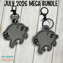 Load image into Gallery viewer, Jimothy snap tab and eyelet fob set (single and multi files included) machine embroidery design DIGITAL DOWNLOAD