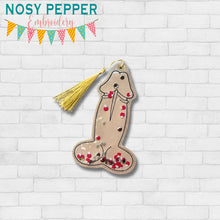 Load image into Gallery viewer, Johnson shaker bookmark/bag tag/ornament machine embroidery file DIGITAL DOWNLOAD