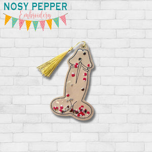Johnson shaker bookmark/bag tag/ornament machine embroidery file DIGITAL DOWNLOAD