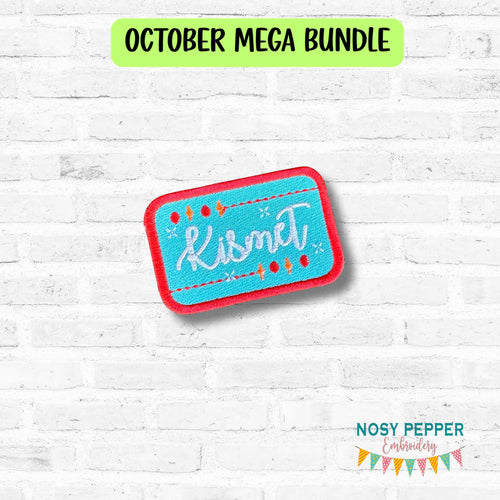 Kismet patch (2 sizes included) machine embroidery design DIGITAL DOWNLOAD