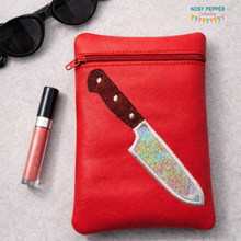Load image into Gallery viewer, Knife Applique ITH Bag 5 sizes available machine embroidery design DIGITAL DOWNLOAD