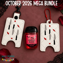 Load image into Gallery viewer, Knife Quilted Sanitizer Case --2026 Spooky Mystery Bundle-- (2 sizes available) machine embroidery design DIGITAL DOWNLOAD