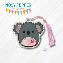 Load image into Gallery viewer, Koala Squishy Applique bookmark machine embroidery file DIGITAL DOWNLOAD