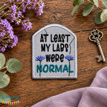 Load image into Gallery viewer, At Least My Labs patch (2 sizes included) machine embroidery design DIGITAL DOWNLOAD