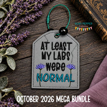 Load image into Gallery viewer, At Least My Labs bag tag machine embroidery design DIGITAL DOWNLOAD