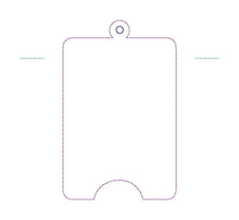 Load image into Gallery viewer, Lanyard card case machine embroidery design (eyelet and snap tab designs included) DIGITAL DOWNLOAD