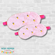 Load image into Gallery viewer, Lemon Quilted sleep mask machine embroidery design (2 sizes included) DIGITAL DOWNLOAD