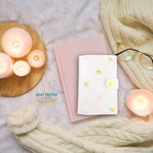 Load image into Gallery viewer, Lemon Quilted Notebook Cover ITH Embroidery Design – 3x5 Top Load Journal Cover (Digital Download)