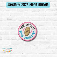 Load image into Gallery viewer, Less Regrets patch (2 sizes included) machine embroidery design—JAN 26 MB—DIGITAL DOWNLOAD
