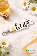 Load image into Gallery viewer, Let it Bee Snap tab 4x4 machine embroidery design DIGITAL DOWNLOAD