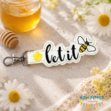 Load image into Gallery viewer, Let it Bee Snap tab 4x4 machine embroidery design DIGITAL DOWNLOAD