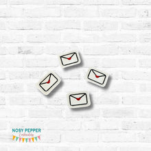 Load image into Gallery viewer, Heart Envelope mini feltie embroidery file DIGITAL DOWNLOAD