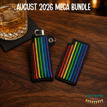 Load image into Gallery viewer, Rainbow Lighter Case (2 styles available) machine embroidery design DIGITAL DOWNLOAD