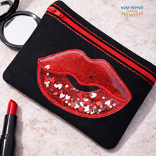 Load image into Gallery viewer, Lips Applique shaker ITH Bag embroidery design (5 sizes available) DIGITAL DOWNLOAD