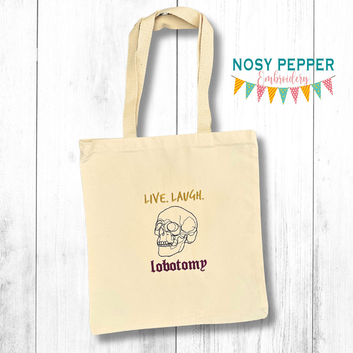 Live Laugh Lobotomy machine embroidery design (5 sizes included) DIGIT ...