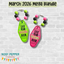 Load image into Gallery viewer, Lock Your F'ing Door keyfob machine embroidery design MARCH 26 MATURE BUNDLE DIGITAL DOWNLOAD