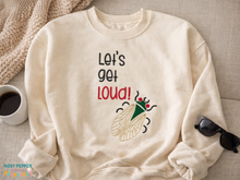 Load image into Gallery viewer, Let's get loud machine embroidery design (5 sizes included) DIGITAL DOWNLOAD