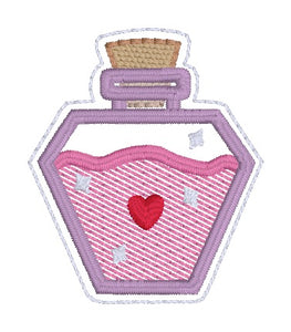 Love Potion feltie embroidery file (single and multi files included) DIGITAL DOWNLOAD