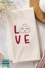 Load image into Gallery viewer, Love Dumpling applique machine embroidery design (4 sizes included) DIGITAL DOWNLOAD