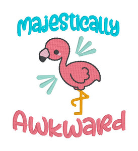 Majestically Awkward Applique machine embroidery design (5 sizes included) DIGITAL DOWNLOAD