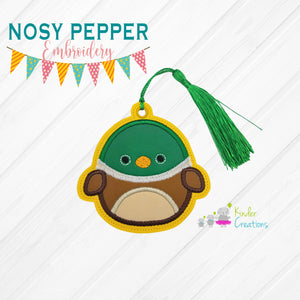 Mallard Squishy Applique bookmark machine embroidery file DIGITAL DOWNLOAD