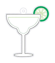 Load image into Gallery viewer, Margarita shaker bookmark/bag tag/ornament machine embroidery file DIGITAL DOWNLOAD