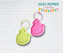 Load image into Gallery viewer, Marshmallow Chick puff bookmark/ornament/bag tag machine embroidery design DIGITAL DOWNLOAD