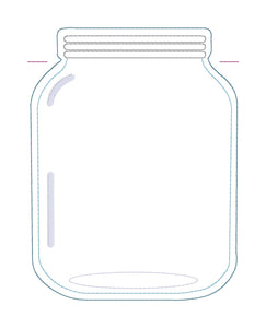 Mason Jar ITH sign & felties (2 versions and 4 sizes included) machine embroidery design DIGITAL DOWNLOAD