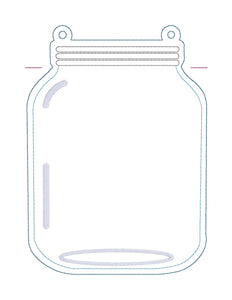 Mason Jar ITH sign & felties (2 versions and 4 sizes included) machine embroidery design DIGITAL DOWNLOAD