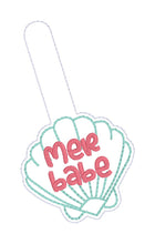 Load image into Gallery viewer, Mer-Babe eyelet fob and snap tab set (singles and multis included) machine embroidery design DIGITAL DOWNLOAD&#39;