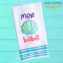 Load image into Gallery viewer, Mer-Babe Applique machine embroidery design (5 sizes included) DIGITAL DOWNLOAD