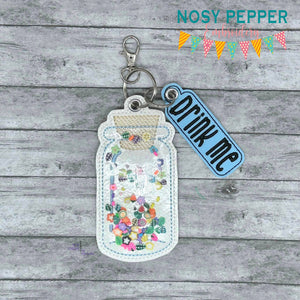 Mini Jar & charm shaker bookmark/bag tag/ornament machine embroidery file DIGITAL DOWNLOAD