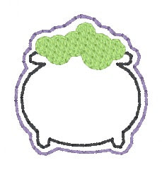 Mini Cauldron feltie embroidery file (single and multi files included) DIGITAL DOWNLOAD