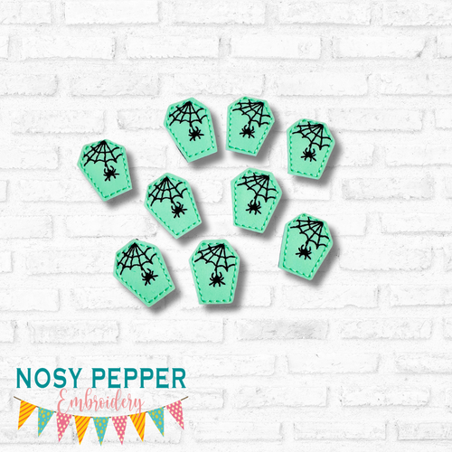 Mini Coffin feltie embroidery file (single and multi files included) DIGITAL DOWNLOAD