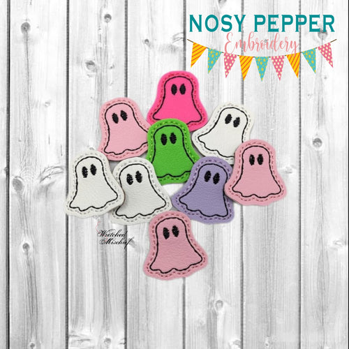 Mini Ghost feltie embroidery file (single and multi files included) DIGITAL DOWNLOAD