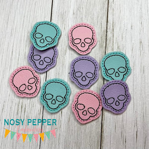 Mini Skull feltie embroidery file (single and multi files included) DIGITAL DOWNLOAD