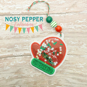 Mitten applique shaker ornament/bookmark/bag tag machine embroidery file DIGITAL DOWNLOAD
