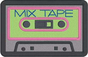 Mix Tape patch machine embroidery design DIGITAL DOWNLOAD