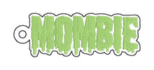 Load image into Gallery viewer, Mombie snap tab and eyelet fob machine embroidery file (single and multi files included) DIGITAL DOWNLOAD