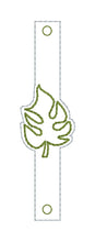 Load image into Gallery viewer, Monstera Shoe Charm machine embroidery design single and multi files (3 versions included) DIGITAL DOWNLOAD