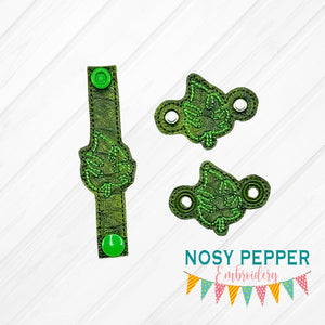 Monstera Shoe Charm machine embroidery design single and multi files (3 versions included) DIGITAL DOWNLOAD