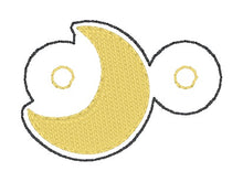 Load image into Gallery viewer, Moon Shoe Charm machine embroidery design single and multi files (3 versions included) DIGITAL DOWNLOAD