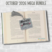 Load image into Gallery viewer, Morally Gray bookmark machine embroidery design DIGITAL DOWNLOAD
