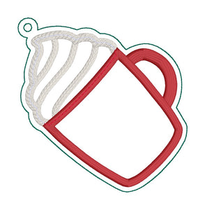 Copy of Snowflake applique shaker ornament/bookmark/bag tag machine embroidery file DIGITAL DOWNLOAD