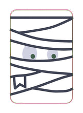 Load image into Gallery viewer, Mummy applique mug rug machine embroidery design (4 sizes and 2 versions included) DIGITAL DOWNLOAD