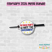 Load image into Gallery viewer, I Hate The Government Bun cover machine embroidery design DIGITAL DOWNLOAD